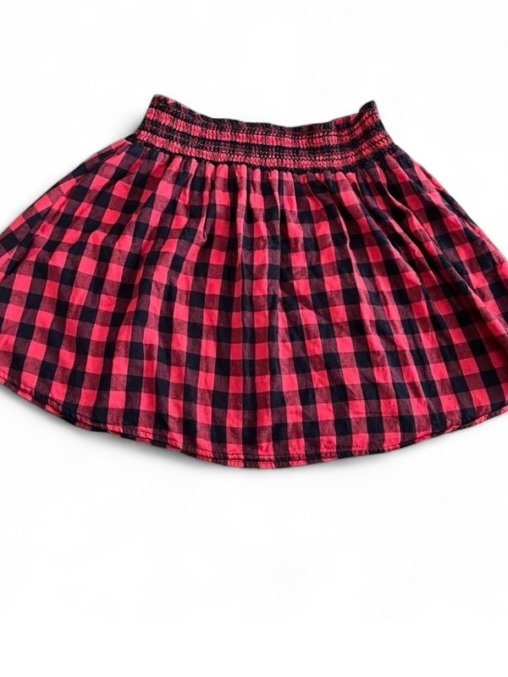 Red & Black Plaid Skater Skirt